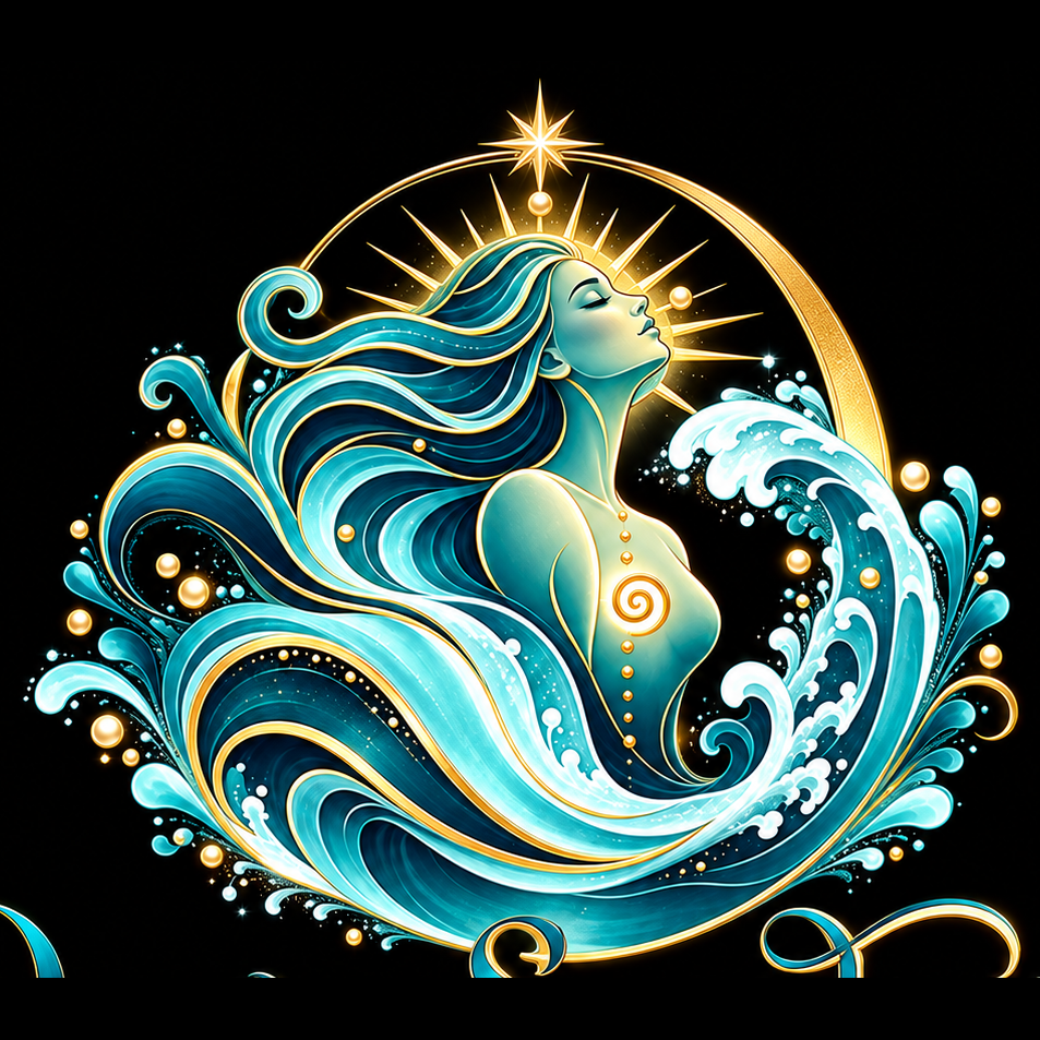 Oceanic Soul Flow ocean goddess emblem